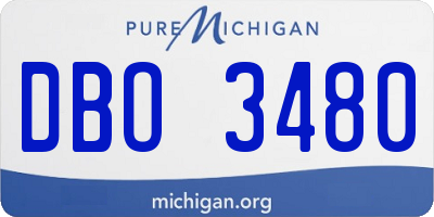 MI license plate DBO3480