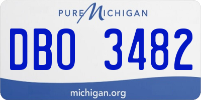 MI license plate DBO3482