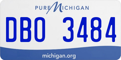 MI license plate DBO3484