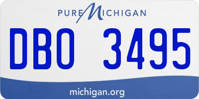 MI license plate DBO3495