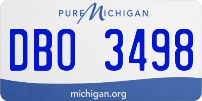 MI license plate DBO3498