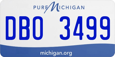 MI license plate DBO3499