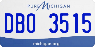 MI license plate DBO3515