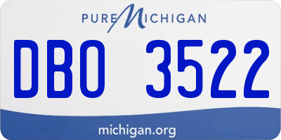 MI license plate DBO3522