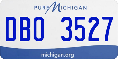 MI license plate DBO3527