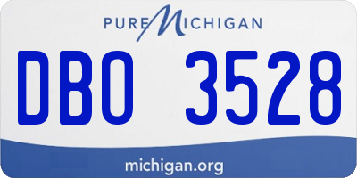 MI license plate DBO3528