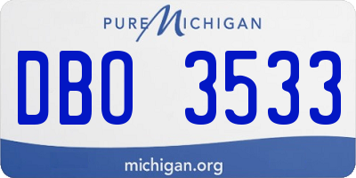 MI license plate DBO3533