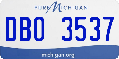 MI license plate DBO3537