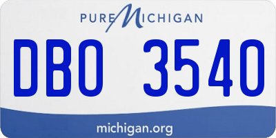 MI license plate DBO3540