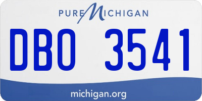 MI license plate DBO3541