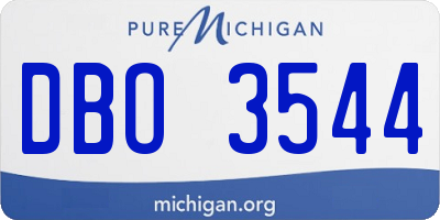 MI license plate DBO3544