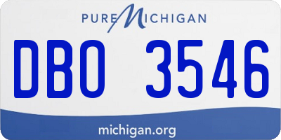 MI license plate DBO3546
