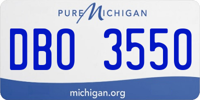 MI license plate DBO3550