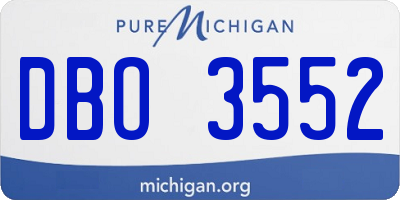 MI license plate DBO3552