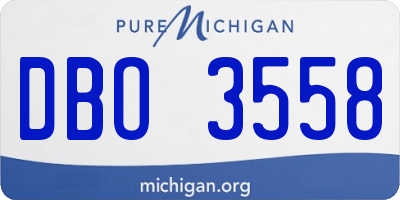MI license plate DBO3558