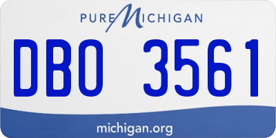 MI license plate DBO3561
