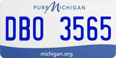 MI license plate DBO3565