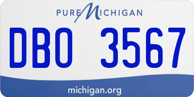 MI license plate DBO3567