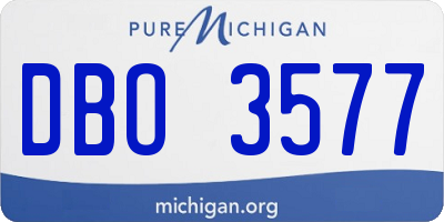 MI license plate DBO3577