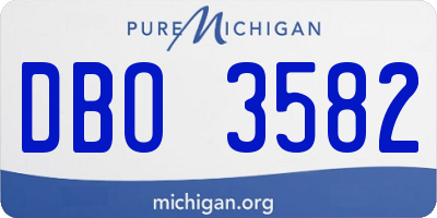 MI license plate DBO3582