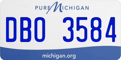 MI license plate DBO3584