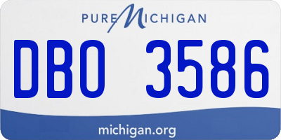 MI license plate DBO3586