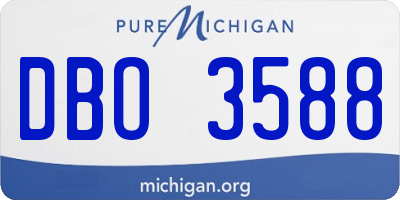 MI license plate DBO3588