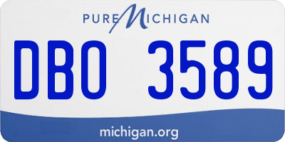 MI license plate DBO3589