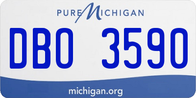 MI license plate DBO3590