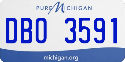 MI license plate DBO3591