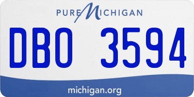 MI license plate DBO3594