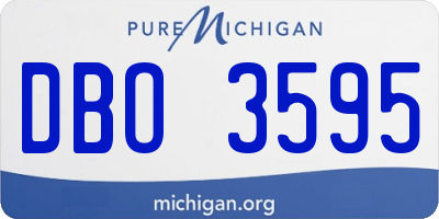 MI license plate DBO3595