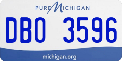 MI license plate DBO3596