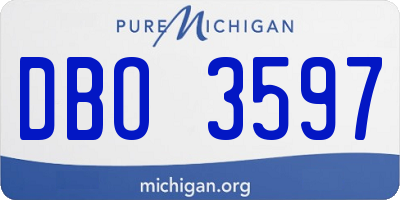 MI license plate DBO3597