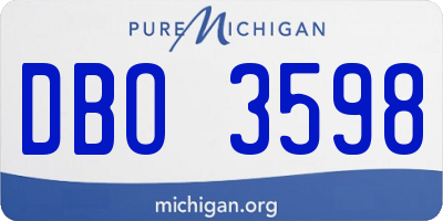 MI license plate DBO3598
