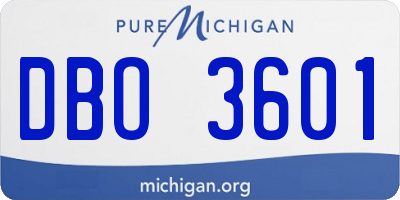 MI license plate DBO3601