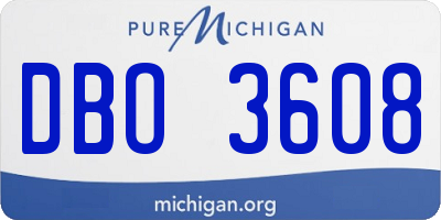 MI license plate DBO3608