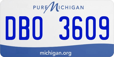 MI license plate DBO3609