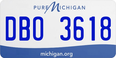 MI license plate DBO3618