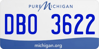 MI license plate DBO3622
