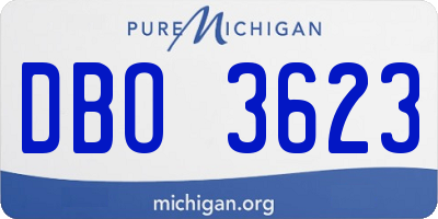 MI license plate DBO3623