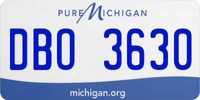 MI license plate DBO3630