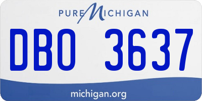 MI license plate DBO3637