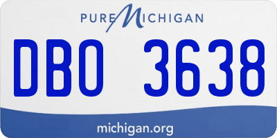 MI license plate DBO3638