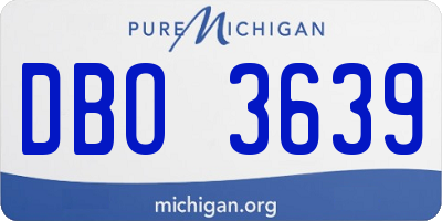 MI license plate DBO3639