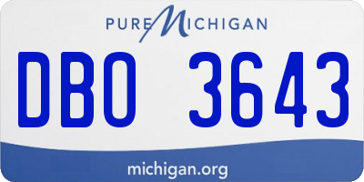 MI license plate DBO3643