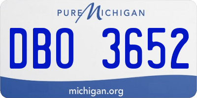 MI license plate DBO3652