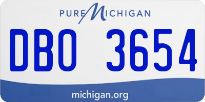 MI license plate DBO3654
