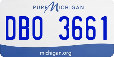 MI license plate DBO3661