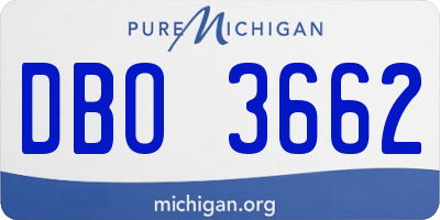 MI license plate DBO3662